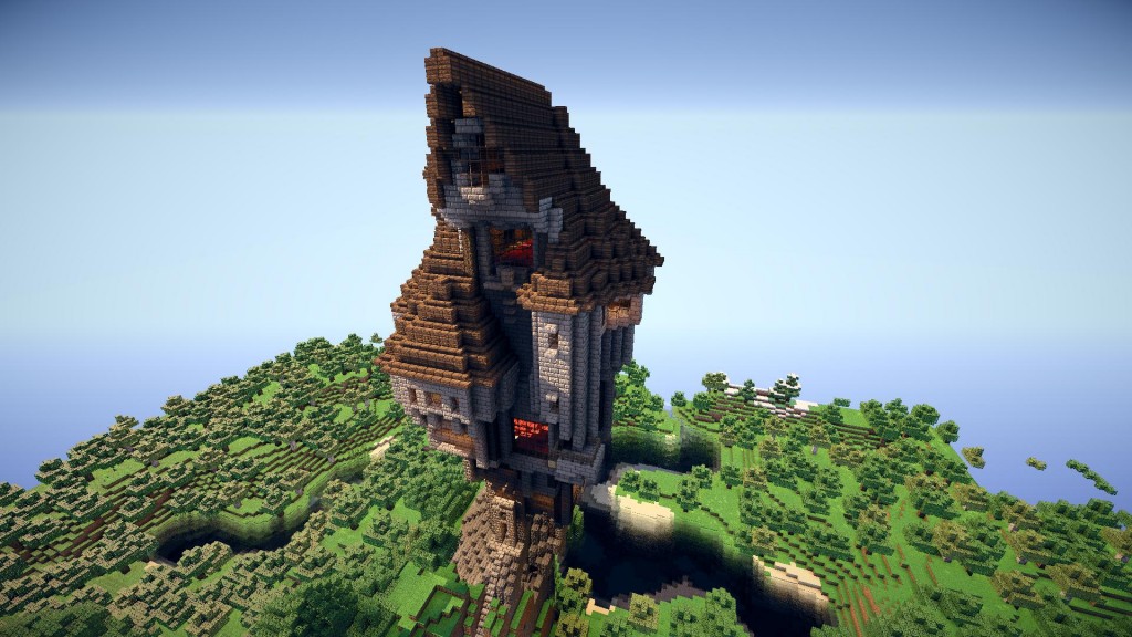 minecraft-house-top